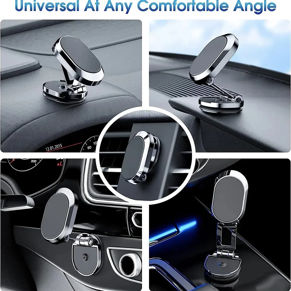 1080° Rotation Car Phone Holder Magnetic Mount Metal Magnet Smartphone Universal Mobile Stand GPS Foldable Phone Bracket in Car 1080° Rotation Car Phone Holder Magnetic Mount Metal Magnet Smartphone Universal Mobile Stand GPS Foldable Phone Bracket in Car