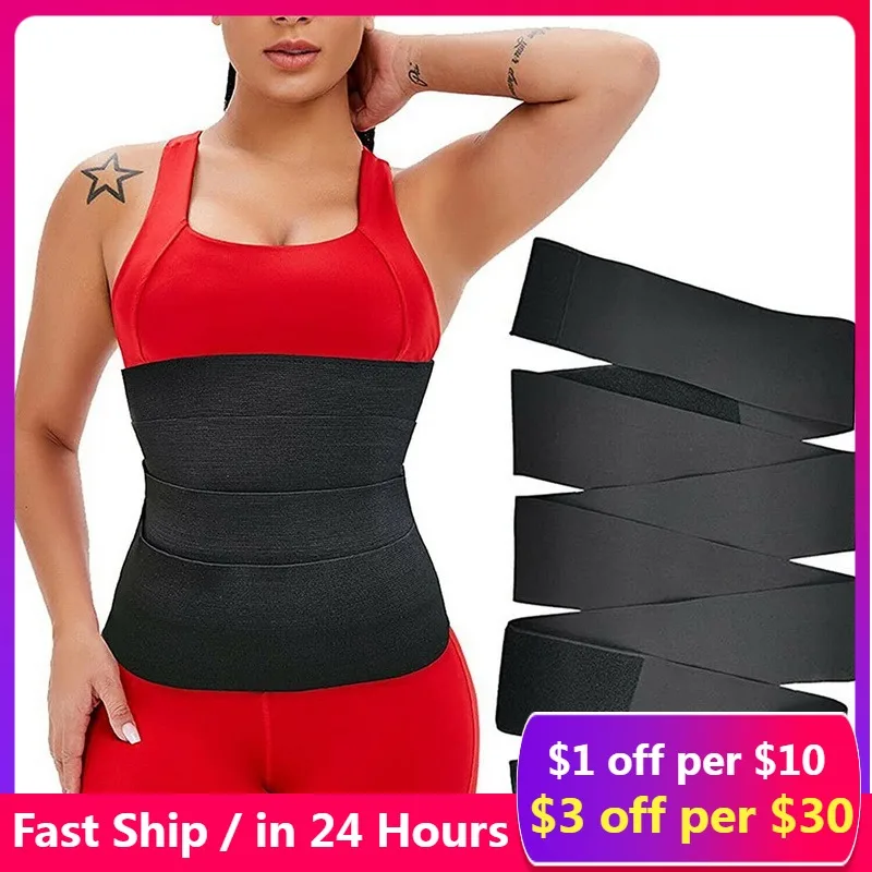 

Snatch Me Up Bandage Wrap Waist Trainer Shaperwear Belt Women Slimming Tummy Belt Corset Top Stretch Bands Cincher Body Shaper