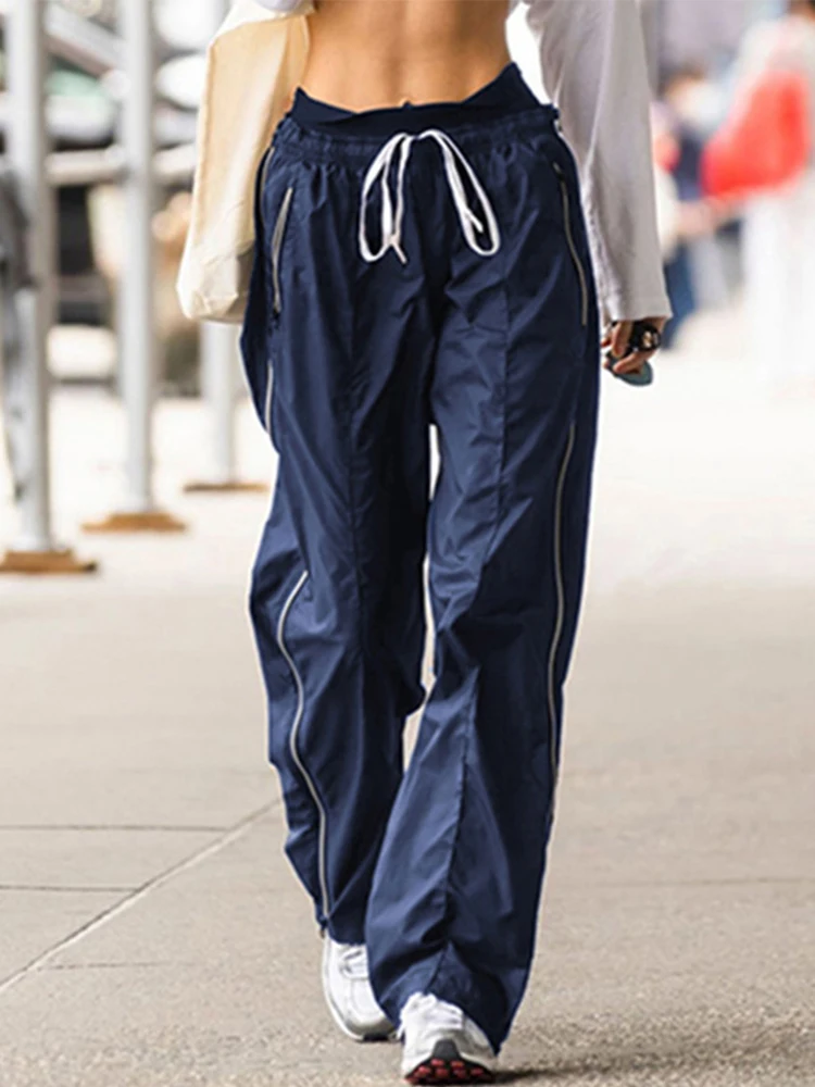 Y2k Drawstring Loose Wide Leg Pants Women Summer Straight Trousers Elastic Waist Sweatpant Street Bandage Side Stripe Pant
Y2k Drawstring Loose Wide Leg Pants Women Summer Straight Trousers Elastic Waist Sweatpant Street Bandage Side Stripe Pant