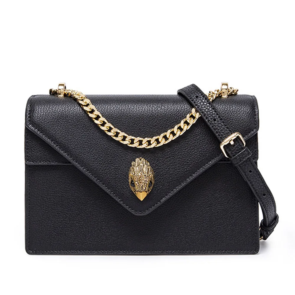 Genuine Leather Women's Bag Chain Messenger Shoulder Bag Trend Fashion Brand Design Eagle Head Leather Small Square Bags
Genuine Leather Women's Bag Chain Messenger Shoulder Bag Trend Fashion Brand Design Eagle Head Leather Small Square Bags