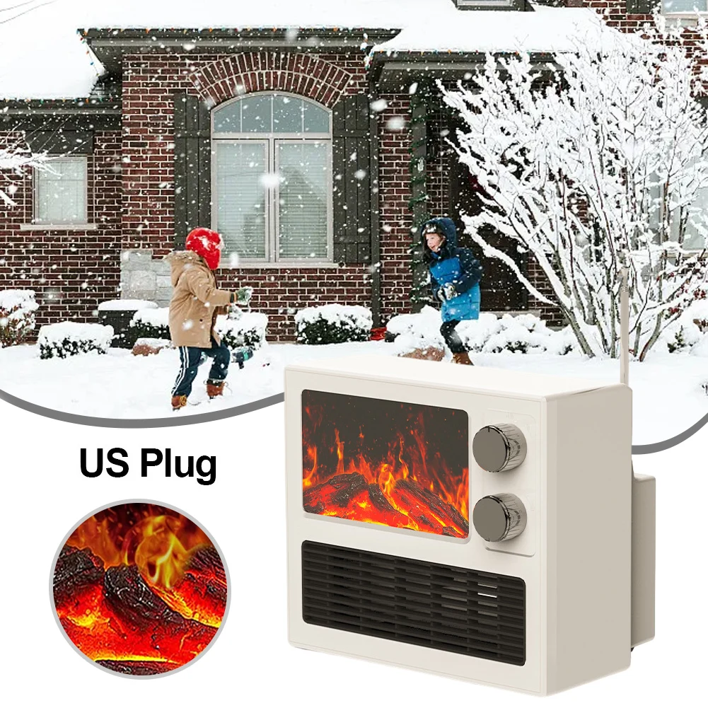 

1pc Energy Saving Space Heater US EU Plug Desktop Retro Flame Heater Household Electric Heater Fast Heating Warming Products