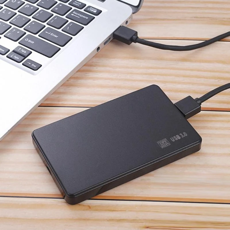 

SATA To USB 3.0 Solid State Enclosure Mobile Hard Disk Cassette Black 2.5In With USB3.0/2.0 Cable For HDD SSD External Storage