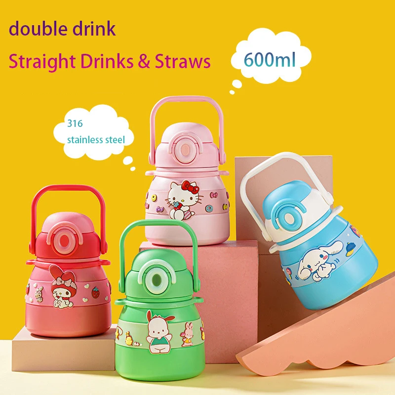 Hello Kitty Sanrio Anime 600Ml Thermos Cup Kawaii Cartoon Car Travel Outdoor Kids Straw Cup Leakproof Anti-Fall Water Bottle
Hello Kitty Sanrio Anime 600Ml Thermos Cup Kawaii Cartoon Car Travel Outdoor Kids Straw Cup Leakproof Anti-Fall Water Bottle