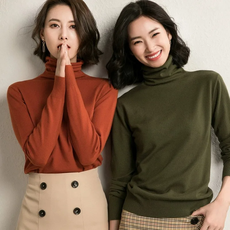 Autumn and Winter High Collar Knitted Bottom Sweater for Women's Stacked Collar Versatile Slim Fit Outwear Top
Autumn and Winter High Collar Knitted Bottom Sweater for Women's Stacked Collar Versatile Slim Fit Outwear Top