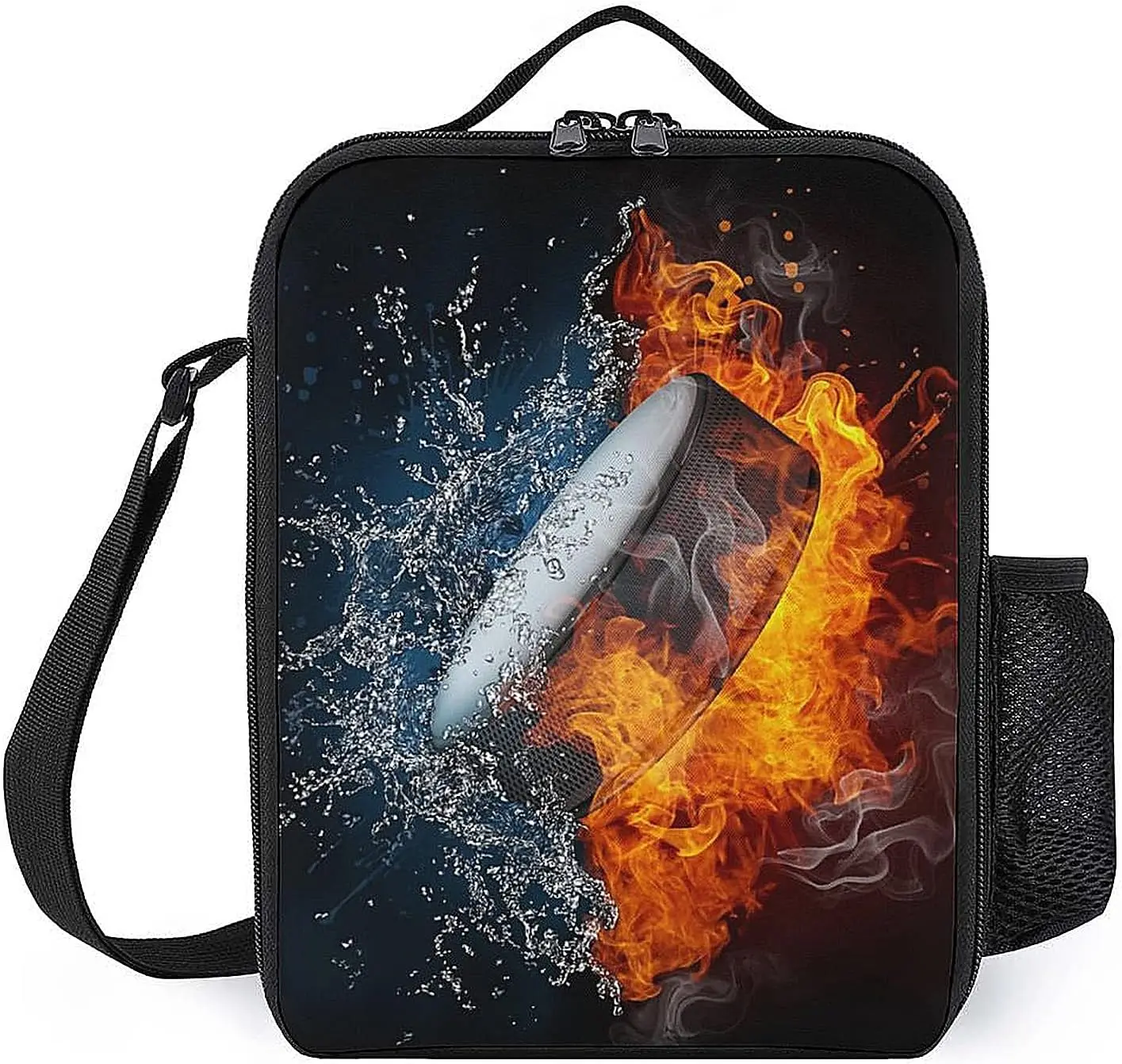 Fire and Water Puck Insulated Durable Lunch Box with Shoulder Strap Reusable Thermal Lunch Tote Bag for Work School Picnic Beach
Fire and Water Puck Insulated Durable Lunch Box with Shoulder Strap Reusable Thermal Lunch Tote Bag for Work School Picnic Beach