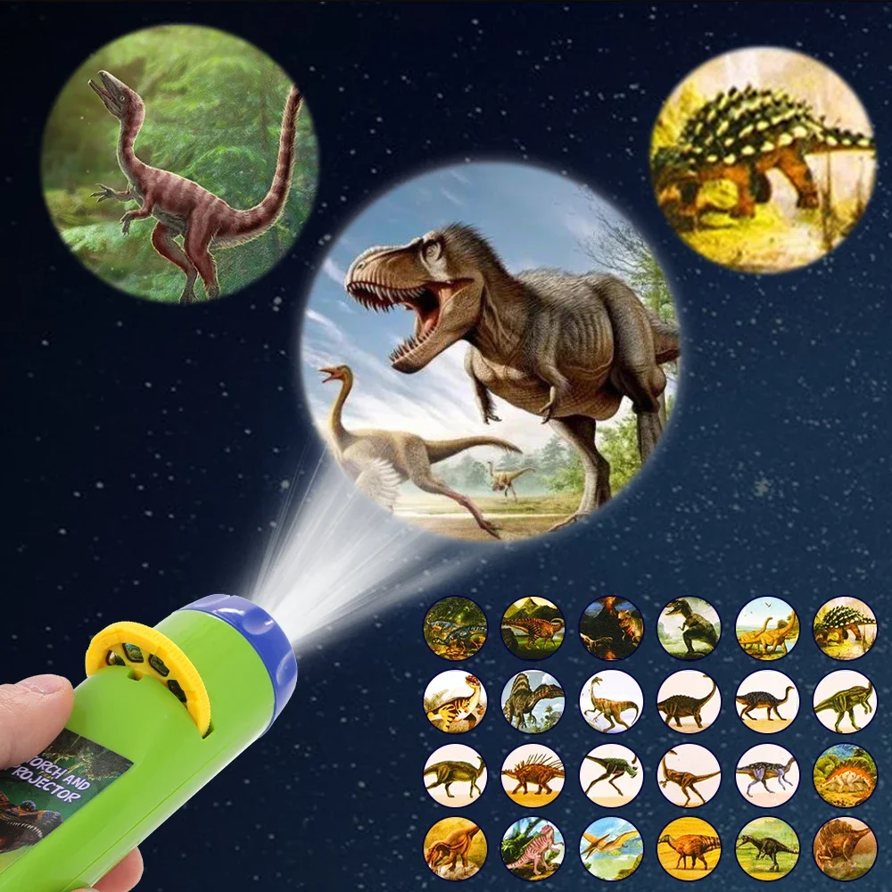 

Projection Flashlight Children Projector Light Cute Educational Cartoon Toy Night Photo Picture Light Bedtime Learning Fun Toys