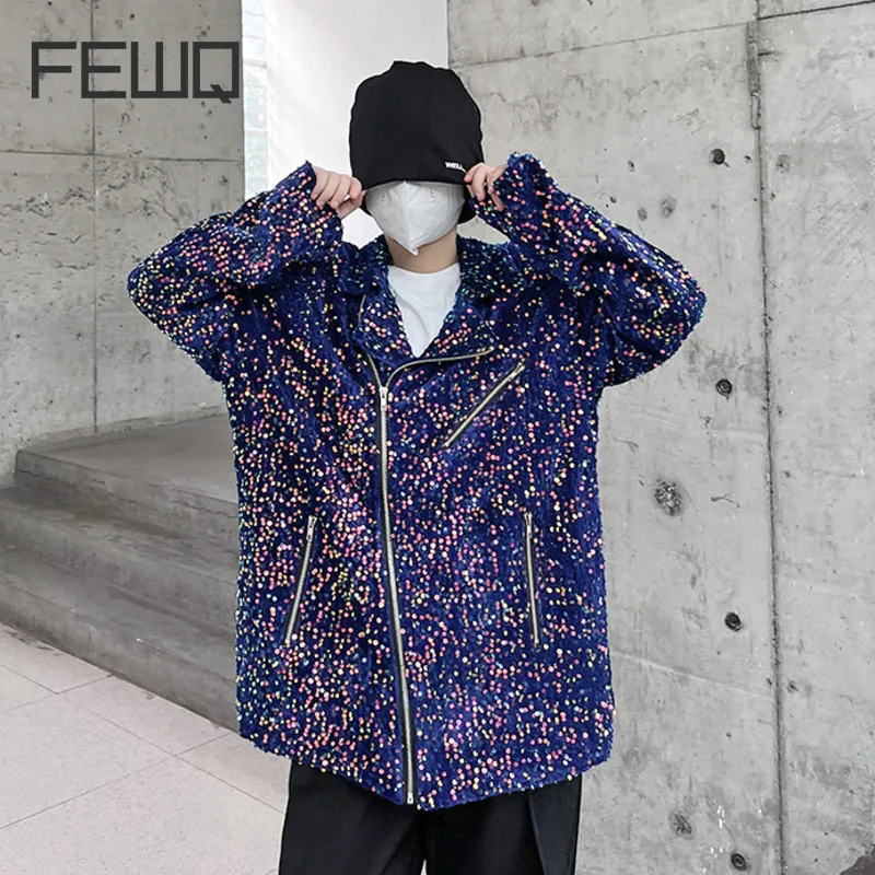 FEWQ Men's Jacket Multi Color Casual Zipper 2023 New Korean Fashion Sequin Decoration Loose Long Sleeve Male Tops 24X1854
FEWQ Men's Jacket Multi Color Casual Zipper 2023 New Korean Fashion Sequin Decoration Loose Long Sleeve Male Tops 24X1854
