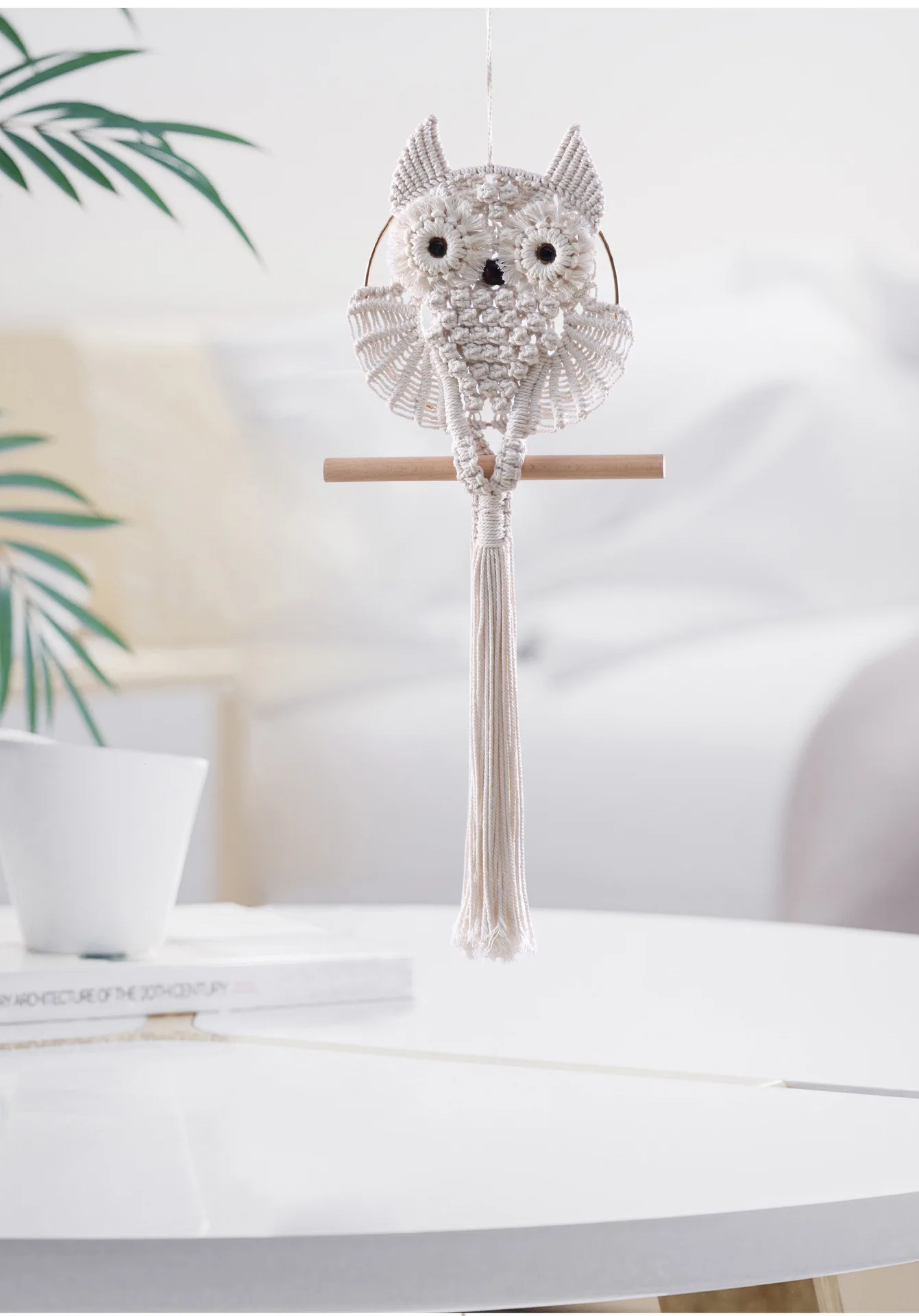 White Cotton Owl Wall Carpet Handmade Hanging Decor 6 Se1a360456ece4073a9ac4ef05da2e152Z