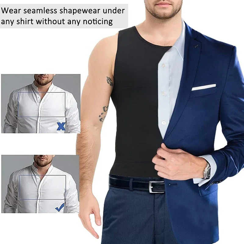 Men Compression Shirts Men sleeveless Tank Top Slimming Undershirt Body Shaper Workout Gym Vest Base Layer Athletic Tee Shirts Men Compression Shirts Men sleeveless Tank Top Slimming Undershirt Body Shaper Workout Gym Vest Base Layer Athletic Tee Shirts