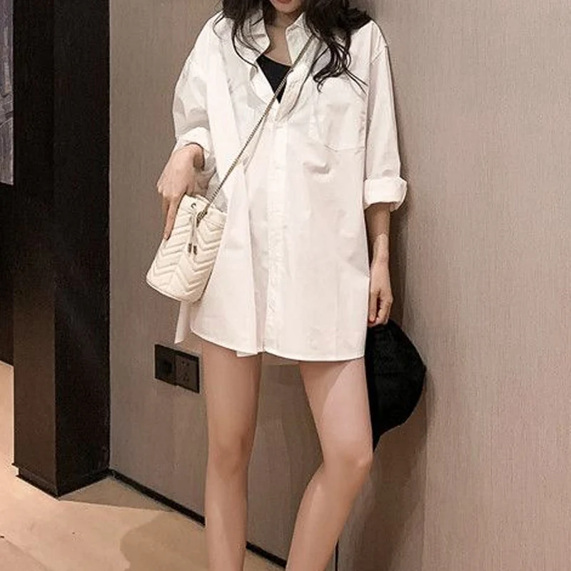 Spring Summer New POLO Collar Fashion Long Sleeve Shirt Women High Street Casual Loose Solid Color Button All-match Cardigan
Spring Summer New POLO Collar Fashion Long Sleeve Shirt Women High Street Casual Loose Solid Color Button All-match Cardigan