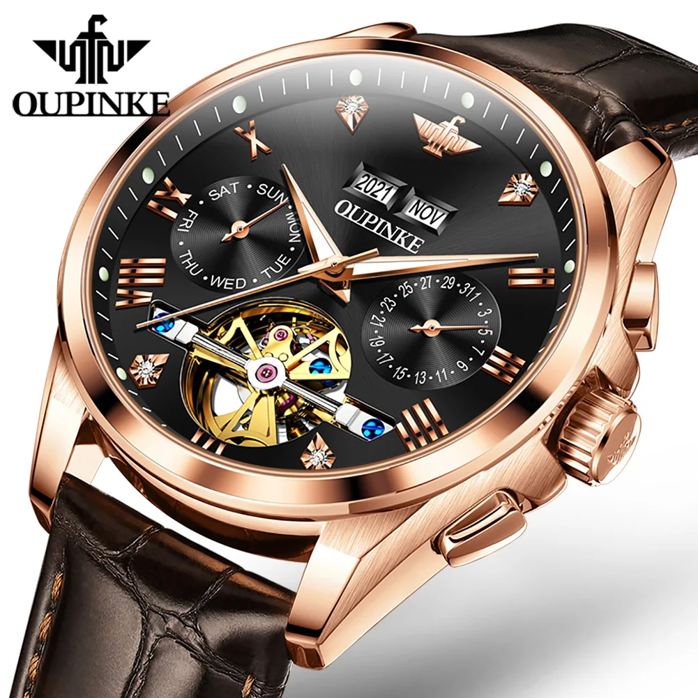 OUPINKE 3186 New arrival Luxury automatic Leather Strap Digital sports Fashion wrist watches for men waterproof Mechanical watch
OUPINKE 3186 New arrival Luxury automatic Leather Strap Digital sports Fashion wrist watches for men waterproof Mechanical watch