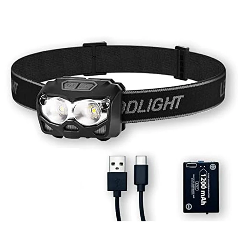 Rechargeable Headlight, Lumen Headlight Flashlight, IP65 105° Adjustable Headlight Suitable For Camping, Running Durable
Rechargeable Headlight, Lumen Headlight Flashlight, IP65 105° Adjustable Headlight Suitable For Camping, Running Durable