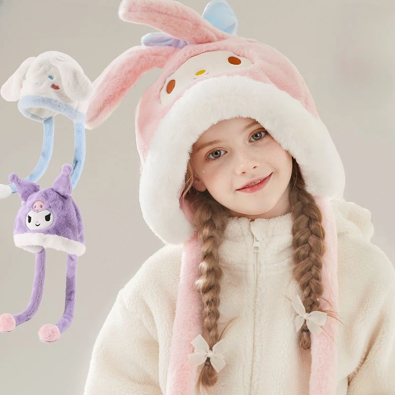 My Melody Girls Plush Hat Cinnamoroll Kuromi Pochacco Cartoon Cute Air Sac Winter Warmth Children Adults Ear Protection Hat
My Melody Girls Plush Hat Cinnamoroll Kuromi Pochacco Cartoon Cute Air Sac Winter Warmth Children Adults Ear Protection Hat