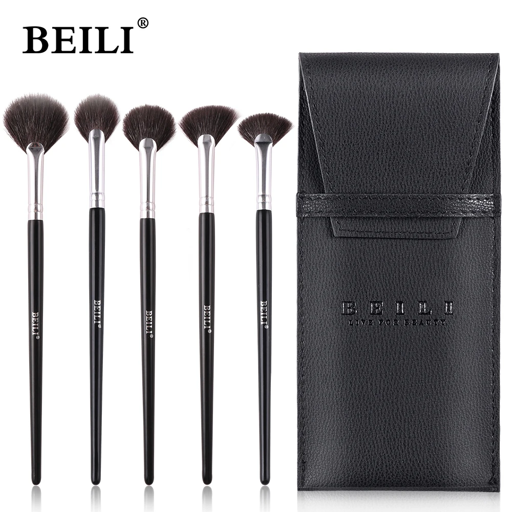 Кисти для макияжа BEILI Fan, из козьей шерсти, для хайлайтера, румян, высокое качество, для профессионального макияжа, набор кистей с косметичкой
Кисти для макияжа BEILI Fan, из козьей шерсти, для хайлайтера, румян, высокое качество, для профессионального макияжа, набор кистей с косметичкой