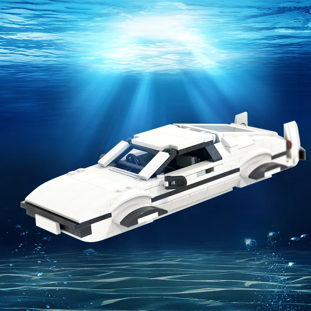 

MOC Lotus Esprit S1 Wet Nellie Building Blocks Classic Car Submarine Model in Secret Service Movies Toy Bricks Children's Gifts