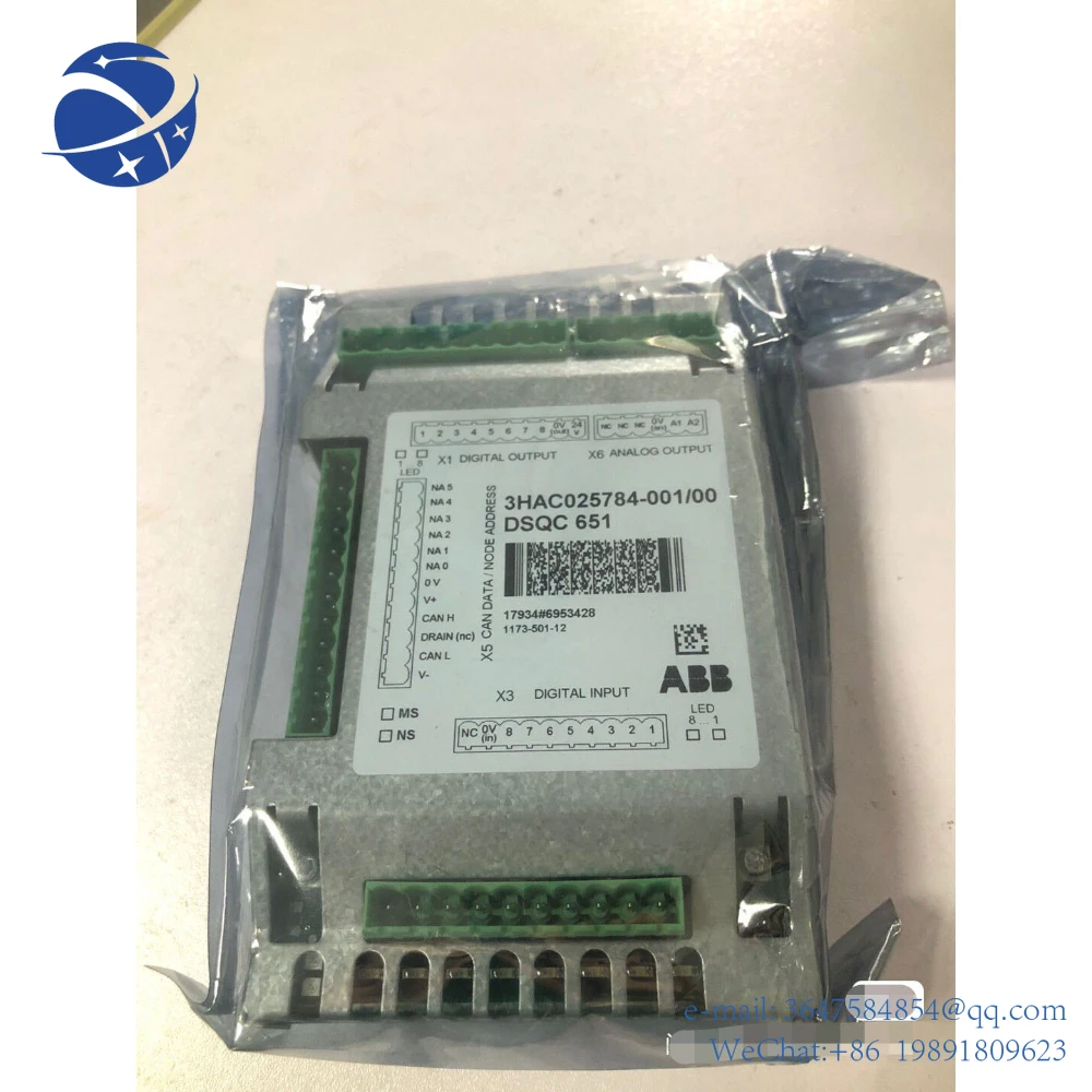 YunYiABB ROBOTICS DSQC651 3HAC025784-001/00 ABB IRC5 Control Cabinet I/O Mod NEW
YunYiABB ROBOTICS DSQC651 3HAC025784-001/00 ABB IRC5 Control Cabinet I/O Mod NEW