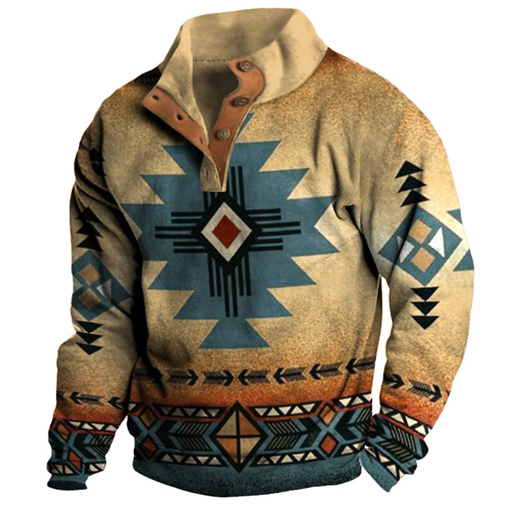 Men's Pullover Stand Collar Sweatshirts Graphic Activewear Tops Retro Print Long Sleeve Jumper for Sports Running
Men's Pullover Stand Collar Sweatshirts Graphic Activewear Tops Retro Print Long Sleeve Jumper for Sports Running