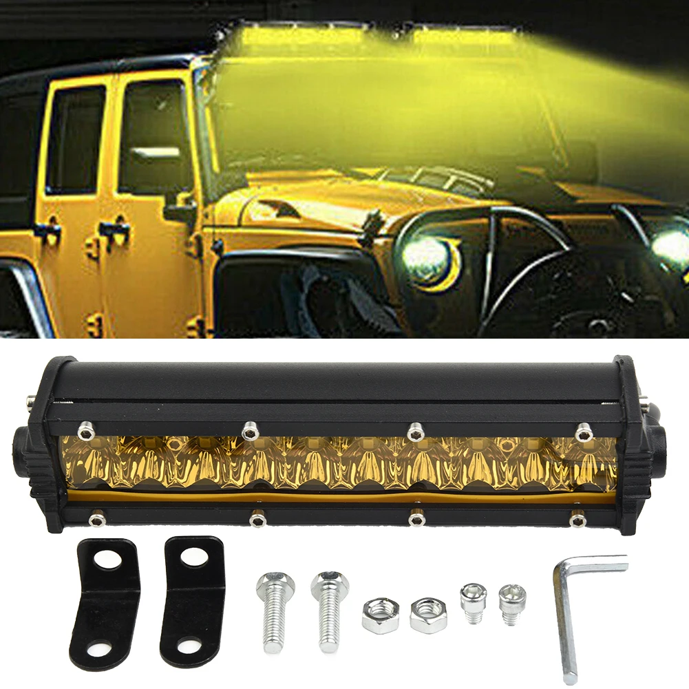 60W Yellow Large Vehicle Work Lights 7 Inch Car 4WD Truck LED Work Fog Lights Strip Long Range
60W Yellow Large Vehicle Work Lights 7 Inch Car 4WD Truck LED Work Fog Lights Strip Long Range