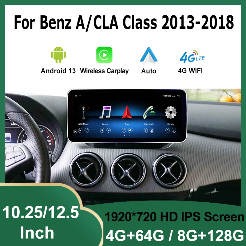 

Factory Price Android13 For Mercedes Benz A Class-W176 CLA-C117 GLA-X156 Car Video Player Multimedia GPS Navigation Bluetooth 4G