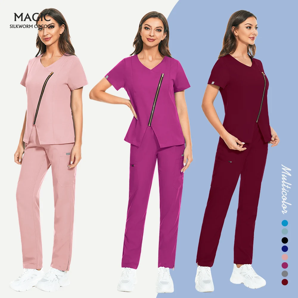 Stretch Scrubs Women Set Medical Uniform Surgical Tops Pant Dental Clinic Doctor Uniform Beauty Salon Workwear Nurse Accessories
Stretch Scrubs Women Set Medical Uniform Surgical Tops Pant Dental Clinic Doctor Uniform Beauty Salon Workwear Nurse Accessories