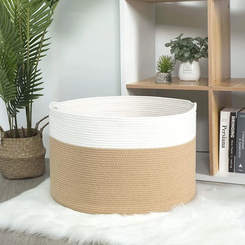 Professional Rope Blanket Basket With Handles Laundry Storage Baskets Hampers Decorative Clothes Room Nursery TJ7296 Home
Professional Rope Blanket Basket With Handles Laundry Storage Baskets Hampers Decorative Clothes Room Nursery TJ7296 Home