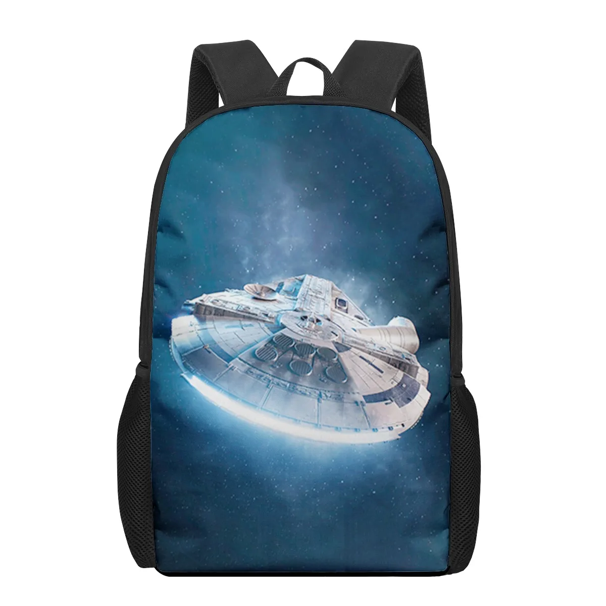 

Outer Space Spaceship UFO Print School Bags for Boys Girls Primary Students Backpacks Kids Bag Satchel Large Capacity Backpack