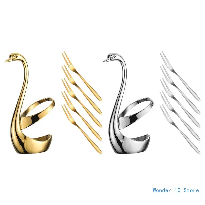Forks Stainless Steel Material Fruit Forks Dessert Forks Pick with Holder for Dining Table Decors
Forks Stainless Steel Material Fruit Forks Dessert Forks Pick with Holder for Dining Table Decors