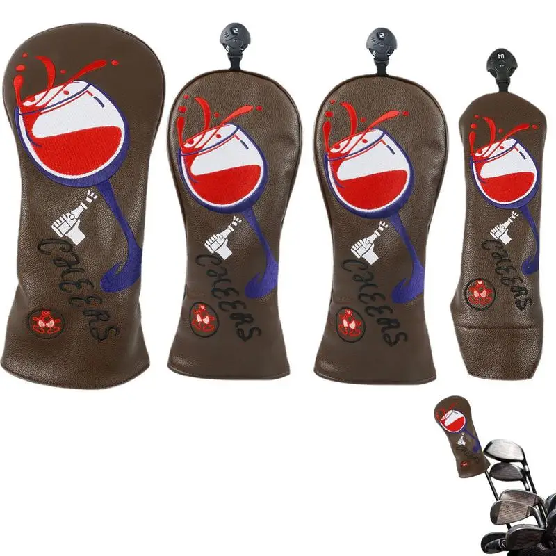 Golf Putter Head Covers Red Wine Goblet Pattern Golf Club Headcover Embroidery Wood Golf Headcovers For Outdoor Activities
Golf Putter Head Covers Red Wine Goblet Pattern Golf Club Headcover Embroidery Wood Golf Headcovers For Outdoor Activities