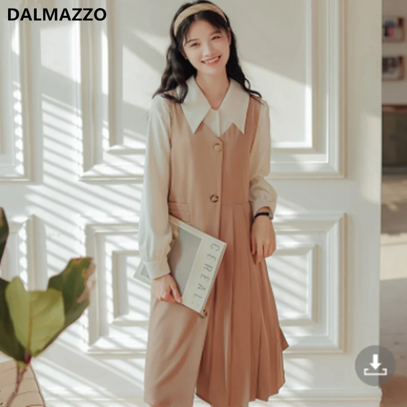 DALMAZZO 2022 New Spring Students 2 Pieces Sets Clothes Long Sleeve Shirt Female + Spaghetti Strap Pleated Dress Suits
DALMAZZO 2022 New Spring Students 2 Pieces Sets Clothes Long Sleeve Shirt Female + Spaghetti Strap Pleated Dress Suits