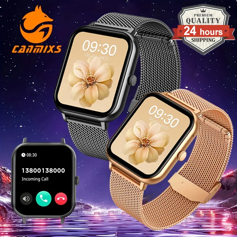 

CanMixs Smart Watch For Men 1.83 inch Bluetooth Dial Call Heart Rate Blood Oxygen Health Monitor Sports Fitness Smartwatch Men