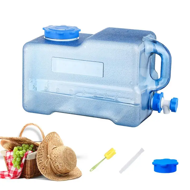 

Large Capacity Pure Water Buckets Container With Faucet Portable Camping Water Tanks Emergency Water Storage