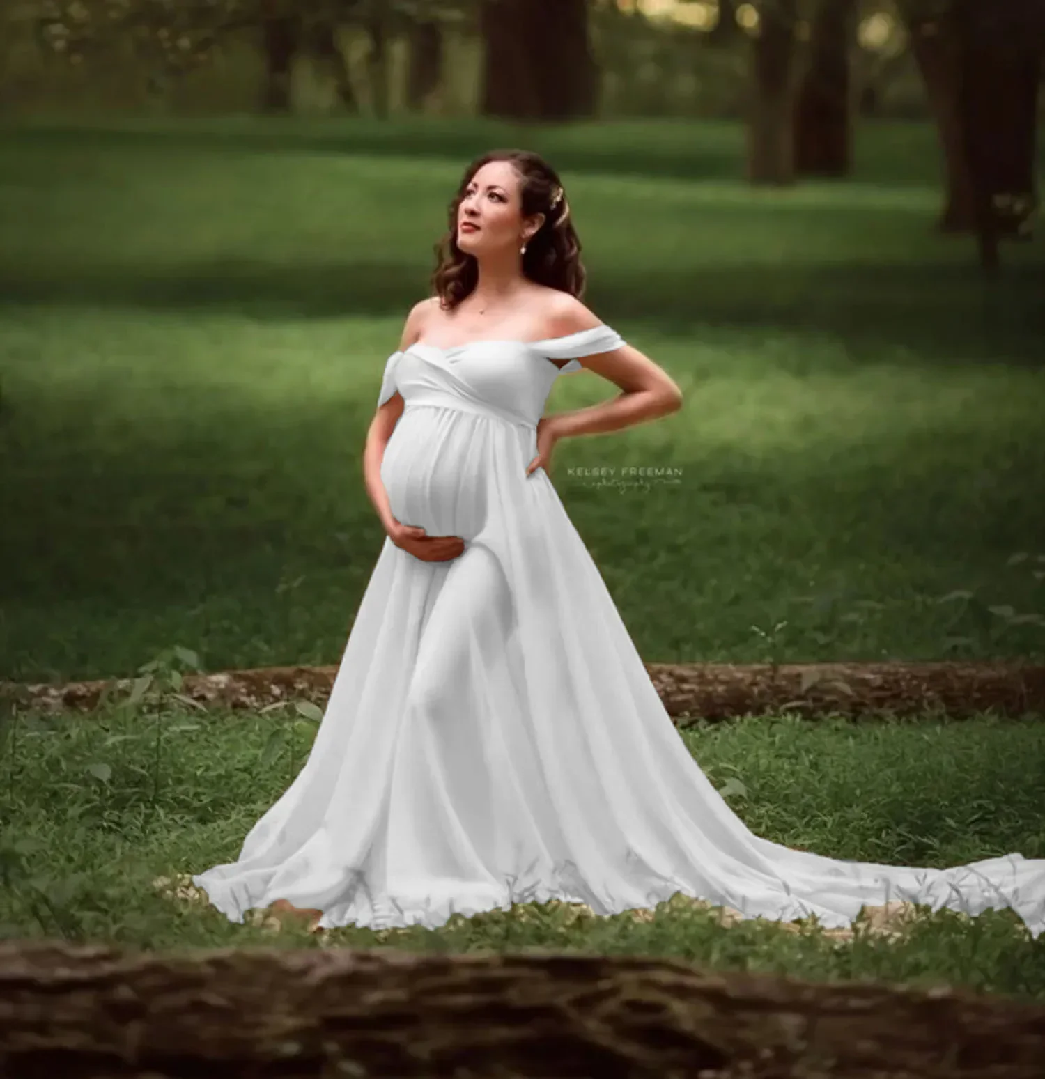 

Пикантные платья для беременных шифоновое длинное платье с разрезом и V-образным вырезом спереди платье для беременных реквизит для фотосъемки платье макси для женщин одежда