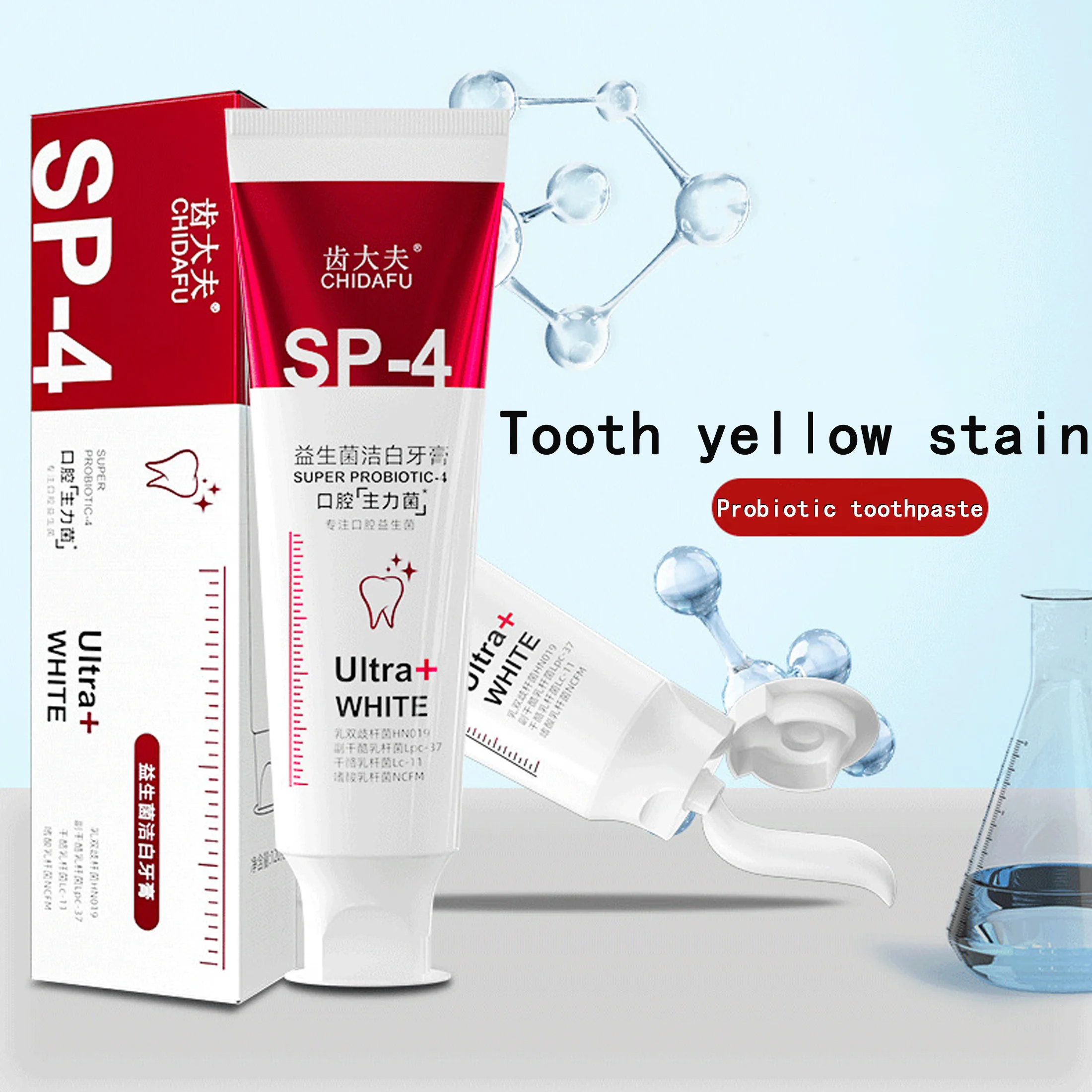 120g Toothpaste probiotics Refreshing Oral Breath Removing Yellow Nicotinamide Upgrade White Shark Toothpaste
120g Toothpaste probiotics Refreshing Oral Breath Removing Yellow Nicotinamide Upgrade White Shark Toothpaste
