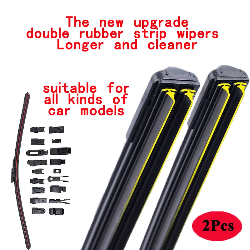 

For Alpine A110 MK2 Coupe 2017 2018 2019 2020 2021 2022 Automobiles Parts Accessories Double Rubber Red Windshield Wiper Blade