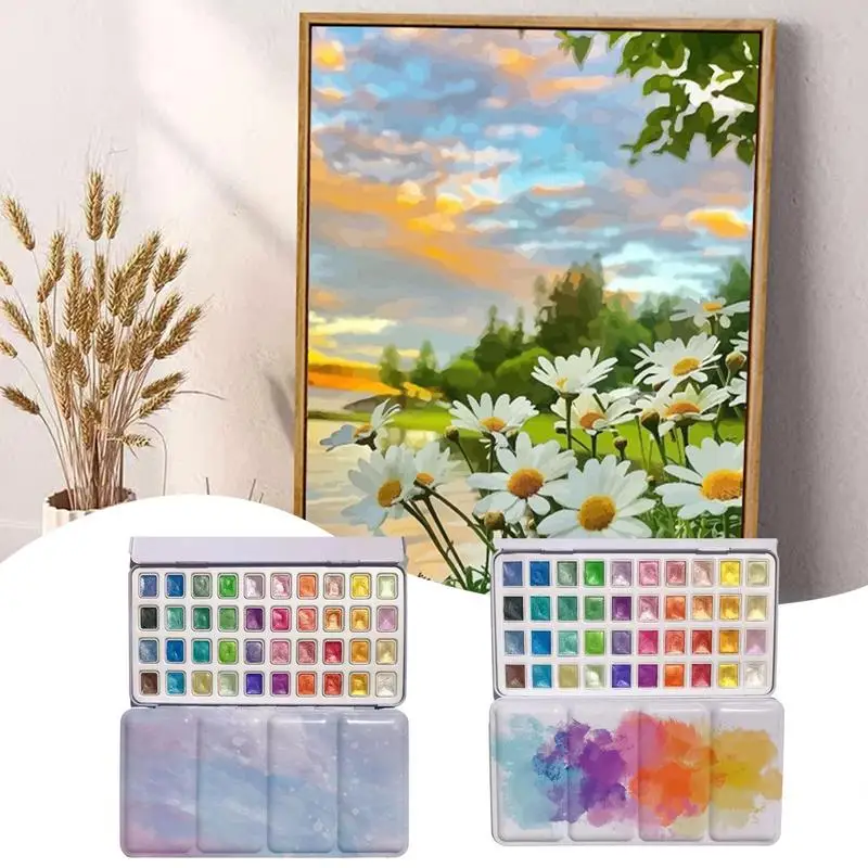 Watercolor Paint 40-Colors Art Painting Kits Watercolor Paint Set Palette Pearlescent Pigment Portable Water Color Pallet
Watercolor Paint 40-Colors Art Painting Kits Watercolor Paint Set Palette Pearlescent Pigment Portable Water Color Pallet