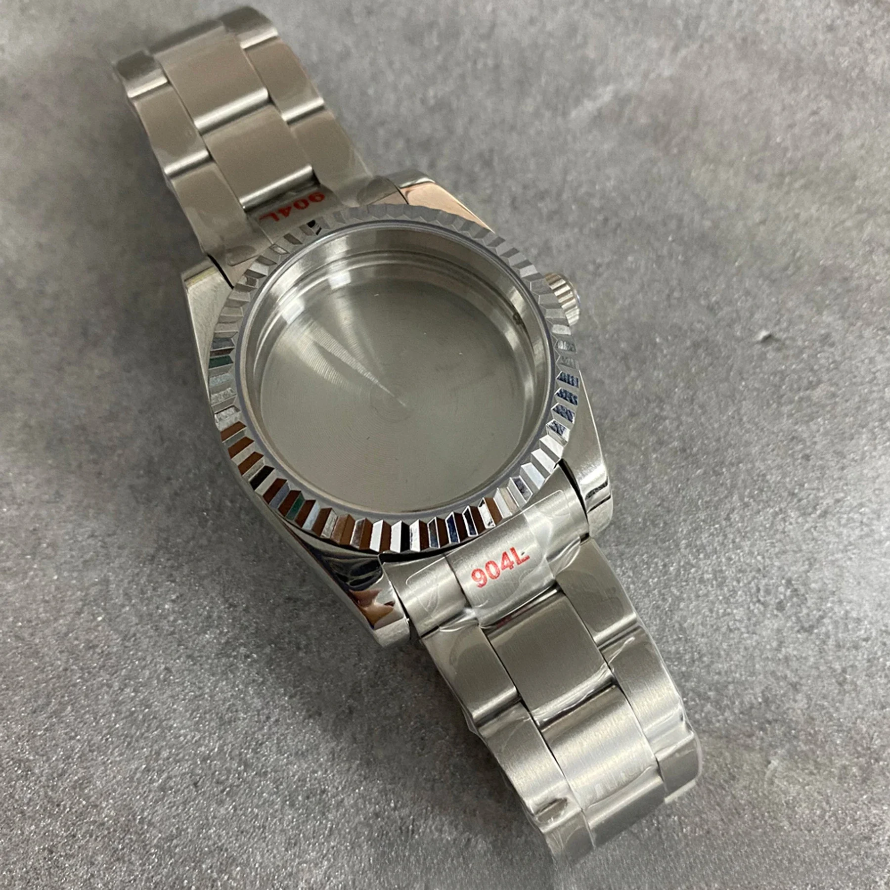 

Watch Accessories Case And Strap For Datejust 36mm Translucent Back Stainless Steel Case Fit NH35 Nh36 Men Movement Waterproof