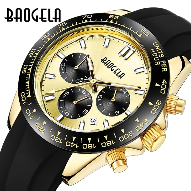 

BAOGELA Luxury Men Watch Quartz Man Watches Waterproof Luminous Top Brand Watch for Men Date Chronograph Sport Wristwatch