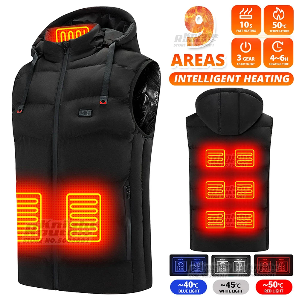 9 Areas Self Heating Vest Men's Heating jacket Thermal Women's USB Heated Vest Warm Clothing Hiking Sports Skiing
9 Areas Self Heating Vest Men's Heating jacket Thermal Women's USB Heated Vest Warm Clothing Hiking Sports Skiing