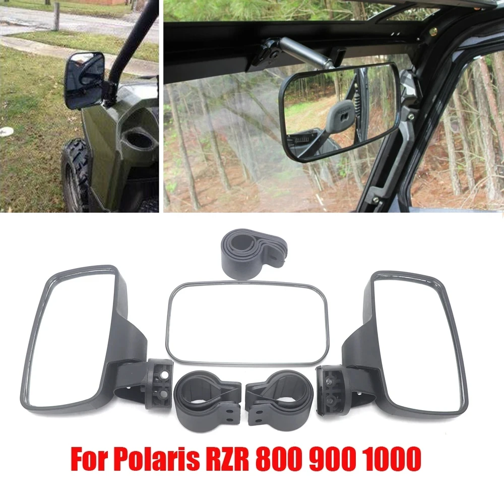 

UTV Shockproof Side Mirror Accessories Rearview Mirror w/ 1.75" 2" Roll Cages for can am for Yamaha For Polaris RZR 800 900 1000