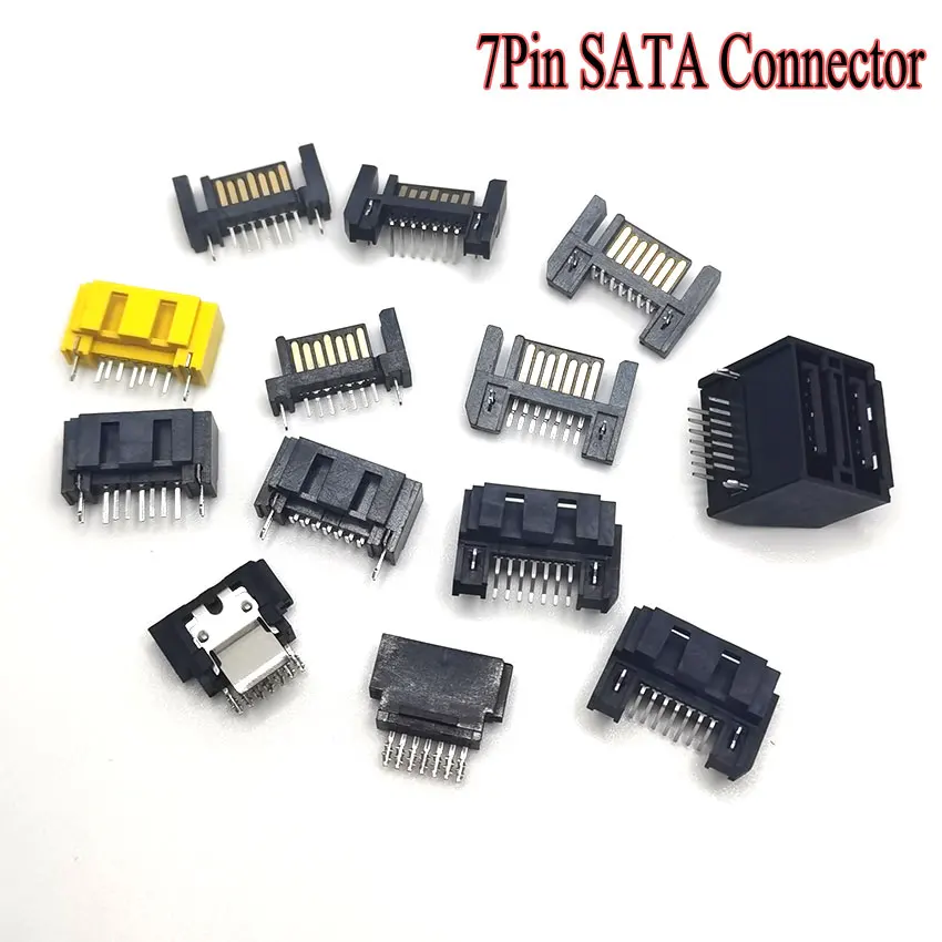 

5PCS SATA Hard Disk Interface Socket DIP/SMD Type SATA Male Female Base 7Pin 7 Pin 7P Type A Connector Interface Socket