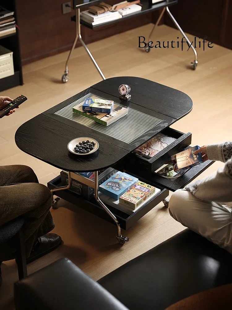 Solid Wood Folding Coffee Table Movable Side Table Multi-Functional Trolley Tea Table Small Apartment Tea Cabinet
Solid Wood Folding Coffee Table Movable Side Table Multi-Functional Trolley Tea Table Small Apartment Tea Cabinet