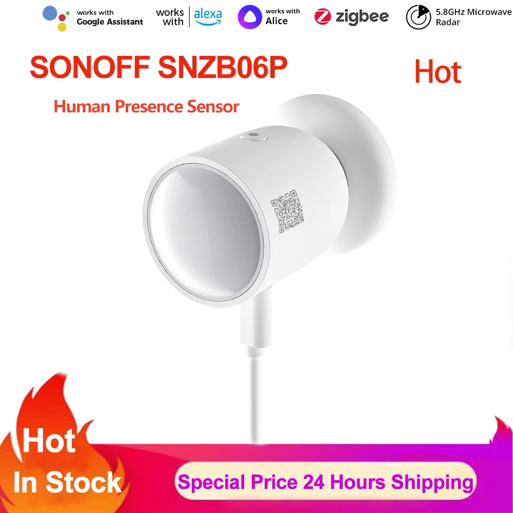 Sonoff SNZB06P Zigbee Human Presence Sensor 5.8GHz Microwave Radar Detection Zigbee 3.0 Sensor Local Smart Scene eWelink Alexa
Sonoff SNZB06P Zigbee Human Presence Sensor 5.8GHz Microwave Radar Detection Zigbee 3.0 Sensor Local Smart Scene eWelink Alexa