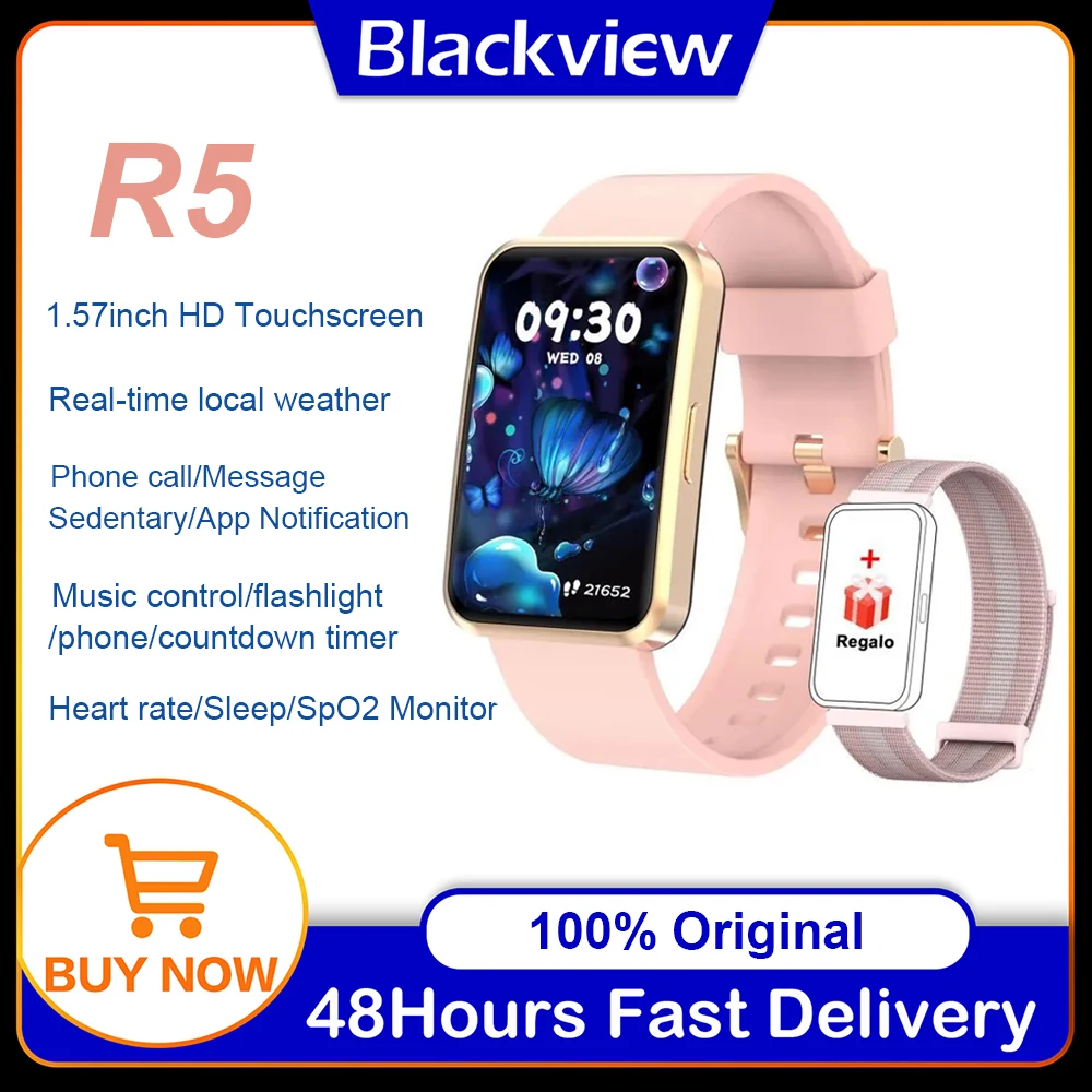 Blackview R5 Women Men SmartWatch Bluetooth Smart Watch Fitness Heart Rate Sleep Monitor IP68 Waterproof Smart Watch Android IOS
Blackview R5 Women Men SmartWatch Bluetooth Smart Watch Fitness Heart Rate Sleep Monitor IP68 Waterproof Smart Watch Android IOS