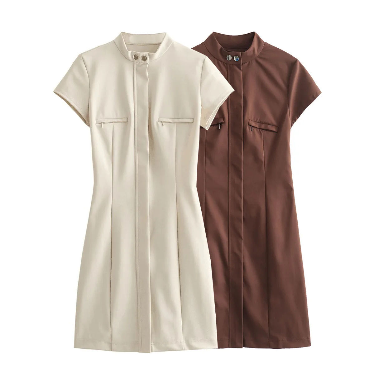 Women's Solid Color Waist Short Sleeve Dress European and American Fashion Sports Casual Dress
Women's Solid Color Waist Short Sleeve Dress European and American Fashion Sports Casual Dress