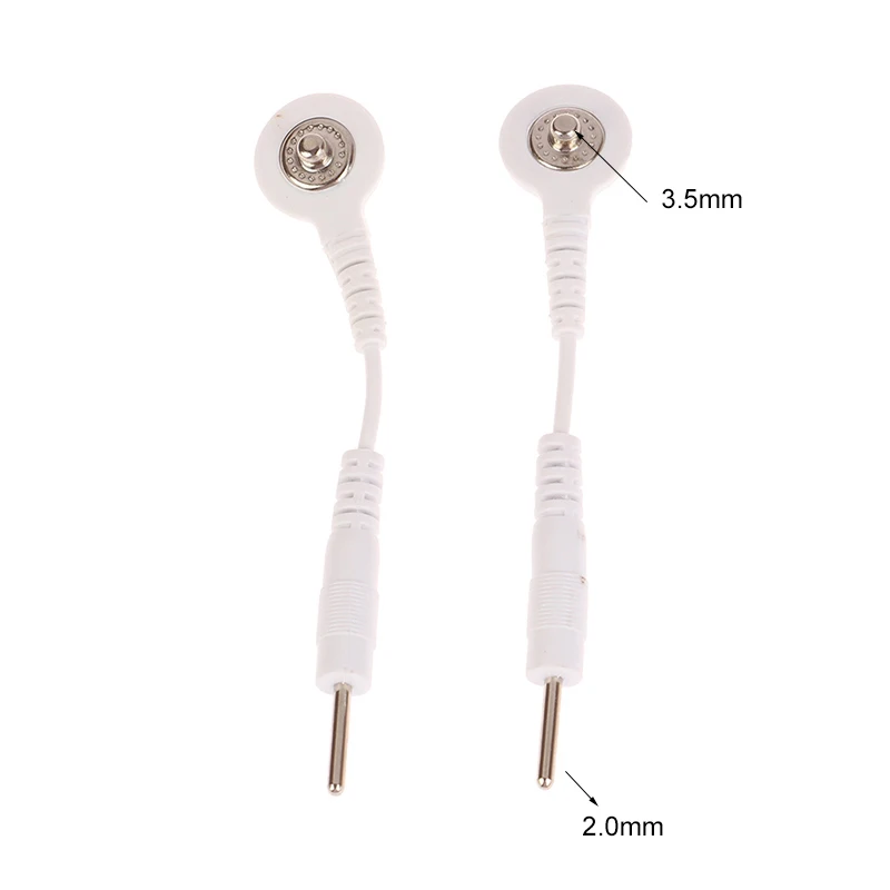 2PCS Electrode Lead Wire Connecting Cables Plug 2.0mm Snap 3.5mm Male connector cable Use For Tens/EMS Massage Machine Device
2PCS Electrode Lead Wire Connecting Cables Plug 2.0mm Snap 3.5mm Male connector cable Use For Tens/EMS Massage Machine Device