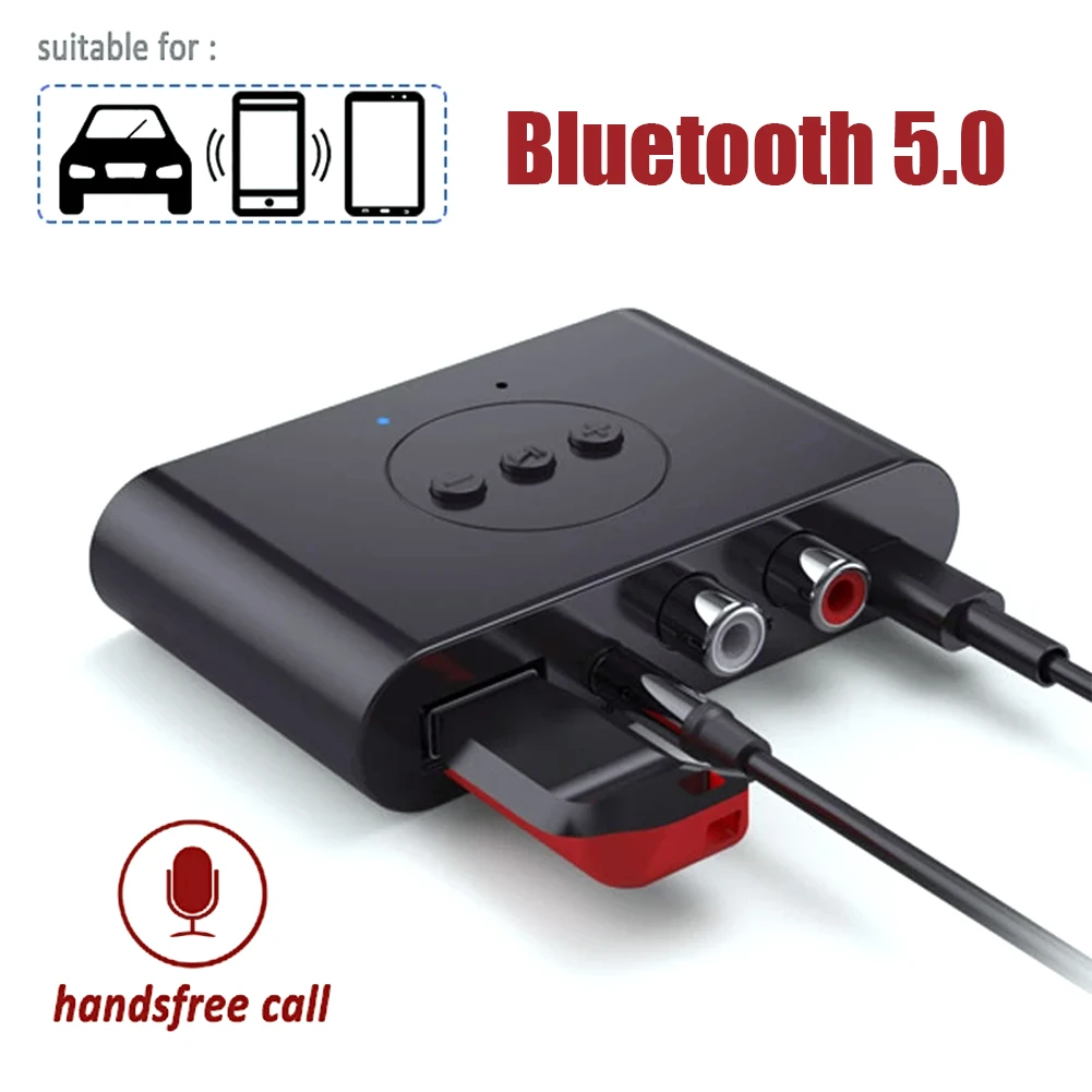 Bluetooth-совместимый аудиоресивер 5 0 U-диск RCA 3 мм AUX-разъем стерео беспроводной