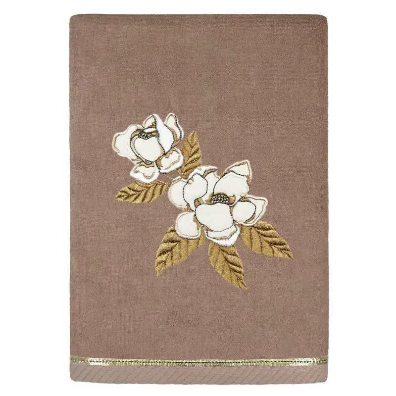 

Warm Cocoa Embellished Hand Towel Set - Rich, Earthy (2pc Towel Set)