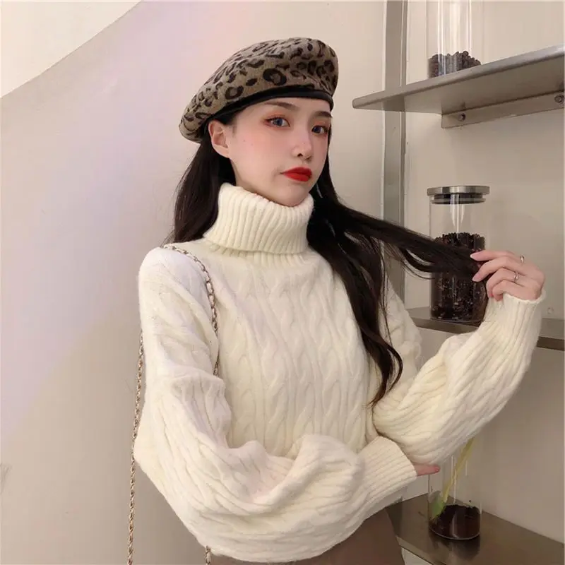 High neck sweater for women autumn and winter 2023 Korean loose wearing Fried Dough Twists knitting pullover sweater female
High neck sweater for women autumn and winter 2023 Korean loose wearing Fried Dough Twists knitting pullover sweater female