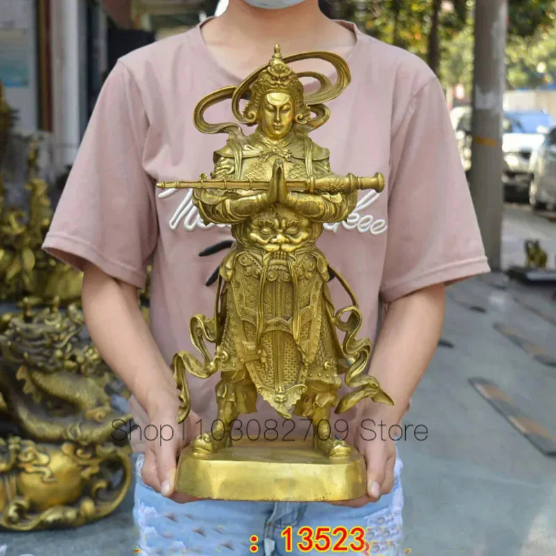 

Southeast Asia India Buddhism HOME Temple patron saint protect God Golden body Veda Buddha Brass FENG SHUI statue -43CM large