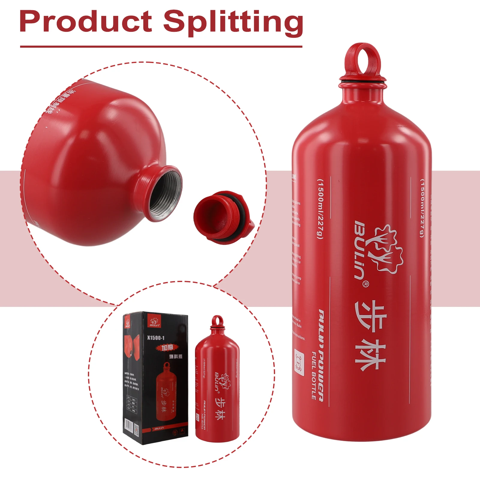 1pc 1500ML Gas Oil Fuel Bottle Container Motorcycle Petrol Gasoline Canister Red 100*260mm With A Looped Seal Topper
1pc 1500ML Gas Oil Fuel Bottle Container Motorcycle Petrol Gasoline Canister Red 100*260mm With A Looped Seal Topper
